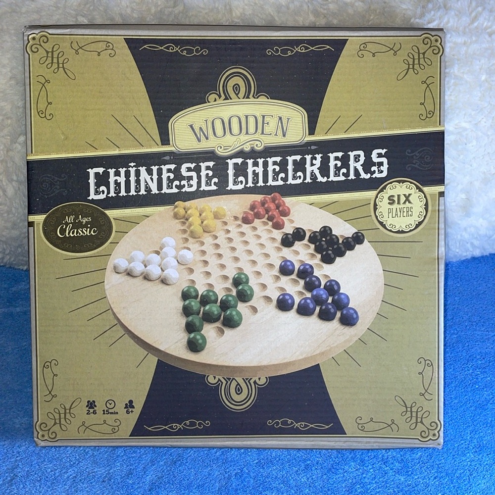 NWT Wooden Chinese Checkers.